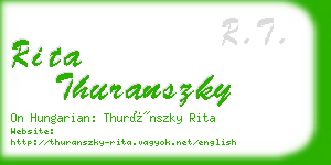 rita thuranszky business card